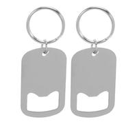 BAZEITFLOW 2 Pièces Décapsuleur de Poche Inox Porte-clés Fonctionnel Léger et Compact pour Camping Barbecue et Usage Quotidien Ouvre-bouteille Résistant et Design pour Boissons et Souvenirs