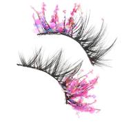 BAZEITFLOW 2 Pièces Faux Cils Lumineux Effet Naturel Fibres Légères Courbées Look Dense et Attrayant Confortables à Porter