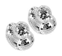 BAZEITFLOW 2 pièces Figurines Canard Disco Miroir Décoration Maison Créative Fête Animaux Ornements Party