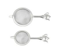 BAZEITFLOW 2 pièces Filtre à Thé Acier Inoxydable avec Poignée Passoire Maille Fine Résistante pour Infusion Maison Adapté à Tous Types de Thé