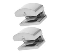 BAZEITFLOW 2 pièces Guide de Sol pour Porte Coulissante Verre Limiteur de Porte de Réglable Aluminium Antidérapant Inférieure pour Salle de Bain et Cuisine
