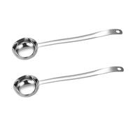 BAZEITFLOW 2 Pièces Kitchen Long-handled Soup Spoon Louche Inox Louche En Métal En Acier Inoxydable Avec Bec Verseur Sauteur à Soupe Pour Servir Acier Inoxydable 304