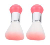 BAZEITFLOW 2 Pièces Lot de 2 Brosses à Cheveux de Barbier en Nylon Doux, Brosses de Nettoyage pour Coupe de Cheveux, Plumeau de Cou Compact 14,5 X 8,4 CM, Usage Professionnel et Domestique