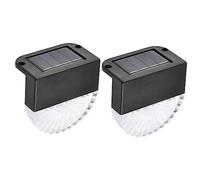 BAZEITFLOW 2 pièces Lumières Solaires Étanches pour Jardin Éclairage Décoratif Extérieur pour Escaliers Rechargeable Pluie pour Terrasse et Piscine