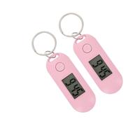 BAZEITFLOW 2 Pièces Montre Luminous Mini Silencieuse Clé Chaîne pour Garçon Fille Infirmières Étudiants Usage Bureau Extérieur