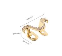 BAZEITFLOW 2 Pièces Mouth Grills For Men Zircon Single Tooth Caps Wave Design Stylish Hip Hop Party Accessories Comfortable Fit