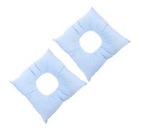 BAZEITFLOW 2 Pièces Oreiller De Voyage Doux Appui-tête Du Lit De Massage Face Vers Le Bas Oreiller De Massage Pour Le Visage Charge Intérieure; Coton Perlé Blue