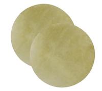 BAZEITFLOW 2 Pièces Peau de Tambour Cuir de Chèvre Naturel Couvre Tête de Tambour Africain Accessoire Percussion