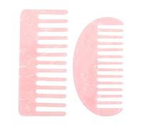 BAZEITFLOW 2 pièces Peigne à Cheveux Acétate Fibre Large Dents Accessoires Coiffure Femmes Peignes French Side Combs pour Types de Cheveux Compact et Flexible