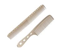 BAZEITFLOW 2 pièces Peignes Acier Inoxydable Dorés Peignes Coiffants Fins et Lisses pour Massage Chevelu Adaptés Coiffure Hommes Femmes Usage Domestique et Salon