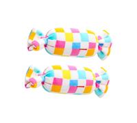 BAZEITFLOW 2 pièces Peluche à Mâcher pour Chien Forme de Bonbon Lot de Nettoyage des Dents Anti-Ennui et Renforcement Mental Adapté Aux Chiots et Chiens Adultes