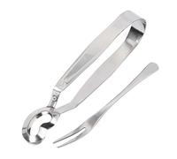 BAZEITFLOW 2 pièces Pince à Escargot Inox avec Fourchette et Pince Ustensiles Compacts pour Service Maison et Restaurant Résistants et Empilables pour Fruits de Mer et Escargots