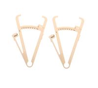 BAZEITFLOW 2 pièces Pince Mesureur de Graisse Corporelle Beige 2pcs avec Échelle en Centimètres Instrument Précis pour Tester et Calculer la Adipeuse pour Femmes et Hommes