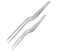 BAZEITFLOW 2 pièces Pinces Cuisine Acier Inoxydable Multifonctions Résistantes pour Enlever Arêtes Poisson et Dressage Plat Occidental
