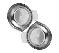 BAZEITFLOW 2 Pièces Plateau de Pesée Inoxydable Mini pour Balance Électronique pour Pesage de Bijoux et Cuisine Réutilisable avec Surface Lisse et Design Compact