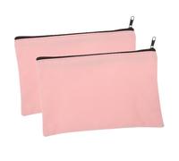 BAZEITFLOW 2 Pièces Pochons Bijoux Petits Sacs Toile avec Fermeture Éclair pour Bracelets Boucles Oreilles Colliers Femme de Rangement Portable et Élégant Lot de Rose