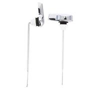 BAZEITFLOW 2 pièces Poignée de Chasse Eau pour Réservoir Toilette Levier Robuste Aluminium et Abs Compatible Montage Avant et Latéral Kit pour Usage Familial et Seniors