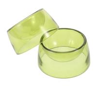 BAZEITFLOW 2 pièces pour Hamster et Petits Animaux Bol Rond Stable Anti-Renversement pour Hérisson Gerbille Lapin et Chinchilla Bol Alimentation et Eau Plastique Vert Matcha