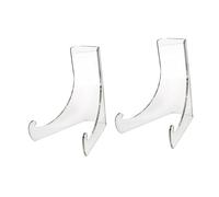 BAZEITFLOW 2 pièces Présentoir Acrylique Transparent Support Assiettes et Plats Stable pour Cuisine et Vitrine Présentoir Plateau Décoratif Compact et Robuste pour Gâteaux et Thé Design
