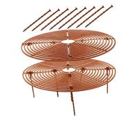 BAZEITFLOW 2 Pièces Protection Plante Pot pour Pots de Fleurs Couvre Sol Creusage Chien Chat Protection Jardin Ronde Moyenne Café