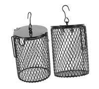 BAZEITFLOW 2 Pièces Protection pour Lampe Chauffante Reptile Dissipant la Chaleur à Usure avec Filet pour Perroquet Tortue Lézard et Petit Oiseau Lot de Petits Abris pour Lampe de Chauffage