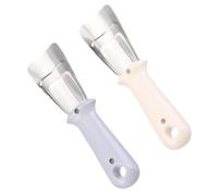 BAZEITFLOW 2 pièces Raclette à Glace Acier Inoxydable pour Réfrigérateur Outil Pratique de Dégivrage Ergonomique pour Cuisine et Congélateur