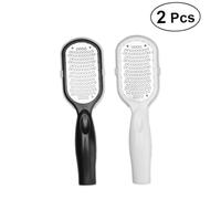 BAZEITFLOW 2 pièces Râpe Pédicure Double-face Acier Inoxydable Râpe Anti-corps Morts pour Spa Secs Ponceuse pour Callosités et Gommage Couleur Aléatoire Couleur Aléatoire