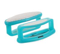 BAZEITFLOW 2 pièces Râpe Pédicure Inox à Ergonomique pour Callosités Gommage Peau Morte Outil Manuel pour Soin Couleur Aléatoire Couleur Aléatoire