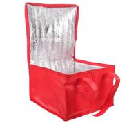 BAZEITFLOW 2 pièces Repas Portable à Déjeuner Imperméable Capacité pour Transport Pizza Fruits et Boissons à Isolation Thermique Rouge