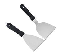 BAZEITFLOW 2 pièces Set de Spatules Flexibles Acier Inoxydable Résistantes Chaleur pour Cuisine Grillades et Cuisson Maison Outil pour Poêle et Barbecue