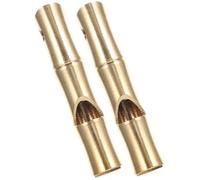BAZEITFLOW 2 pièces Sifflet Laiton Porte-clés Puissant pour Entraînement Chien Camping Randonnée Arbitre Outdoor