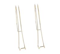 BAZEITFLOW 2 pièces Support à Talons Hauts Inoxydable Doré Présentoir Chaussures Élégant et Robuste pour Magasins Vitrines et Rangement Maison