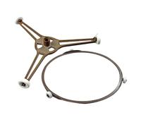 BAZEITFLOW 2 pièces Support Micro-ondes Anneau Rotatif et Support à Roulettes pour Plateau Tournant Verre de Rechange Stable pour Four Micro-ondes Installation Facile et Rotation Uniforme