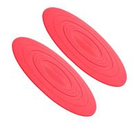 BAZEITFLOW 2 pièces Tapis Antistatique Silicone pour Platine Vinyle Lot de Protection Stable et Sûre pour Disques Compatible Platine Vinyle Diamètre Rouge