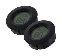 BAZEITFLOW 2 Pièces thermomètre chambre d'intérieur salle nursery numérique mètre de température et d'humidité d'incubateur hygromètres météorologiques compteur de température Noir