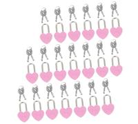 BAZEITFLOW 20 ensembles Lot de Mini Cadenas Cœur Métal Petit Cadenas Sécurisé pour Boîte à Bijoux à Dos Cadeau Saint Valentin et Compact