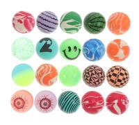 BAZEITFLOW 20 Pièces Balles Rebondissantes Colorées Motif Œil pour Garçon Fille Balle Rebondissante Élastique Lot Créatif Jeu de Plein Air et Loisirs Couleurs Aléatoires