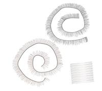 BAZEITFLOW 20 pièces Lot de Faux Cils pour Poupées DIY Accessoires de Poupée Fibre Ultra Fine Cils Noirs et Marron Aspect Naturel et Réaliste pour Création Artisanale