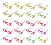 BAZEITFLOW 20 pièces Lot de Lunettes Carton Légères et Portables pour Films et Jeux Cadre Pet pour Voyages et Cinéma