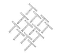 BAZEITFLOW 20 pièces Lot de Plaques Jonction T Forme avec Affleurants Équerres Fixation Plates pour Réparation Meubles Supports Angle Meuble Robustes pour Étagères Tables