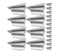 BAZEITFLOW 20 pièces Lot Protège-doigts Acier Inoxydable Protège-ongles Métal pour Éplucher Découper et Cueillir Légumes Protège-pouce Léger et Portable Large