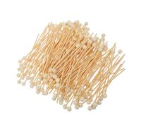 BAZEITFLOW 200 Pièces Bâtonnets Bois à Perle Ronde Bâtons pour Cake Pops Sucettes et Guimauves Bâtons Agitateurs pour Boissons et Desserts Faits Maison