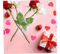 BAZEITFLOW 200 Pièces Transparent Flower Packaging Bags With Star Pattern Single And Multi Flower Sleeves For Roses Tulips Lilies Carnations Dual Openings For Easy Water Absorption Wedding