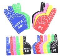 BAZEITFLOW 24 pièces Doigts Mousse Confortables et Durables pour Supporters Lot de Accessoires de Cheerleading et Faiseurs de Bruit pour Événements Sportifs et Fêtes