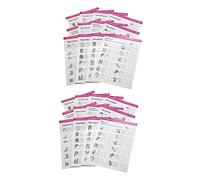 BAZEITFLOW 24feuilles Entraînement Au Nail Art Livret De Pratique Fiches Exercices Pour Dessin Et Peinture Sur Ongles