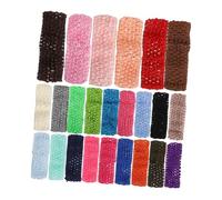 BAZEITFLOW 24pièces Bandeaux Cheveux Garçon Fille Crochet Doux Et Extensibles Accessoires Élastiques Confortables Pour Filles Nourrissons Et Tout-petits