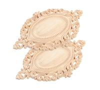 BAZEITFLOW 2pièces Applique Sculpté De Style Chinois Décoration De Porte De Lit Décoration Armoire Lot de Appliques Décoratives pour Meubles Angle
