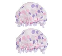 BAZEITFLOW 2pièces Bonnet De Imperméable Satin Pour Femmes Caps De Bain Pour Cheveux Et Courts Accessoires Pratiques Pour Spa Et Salle De Bain