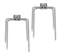BAZEITFLOW 2pièces Fourchettes à Viande Chromé pour Rôtisserie pour Barbecue Grillades Et Pique-niques Extérieur