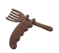 BAZEITFLOW 2pièces Peigne Grattoir Pour Chevelu Bois De Santal Masseur Chevelu Avec Conception De Grattage Unique Poignée Confortable Pour Usage Quotidien
